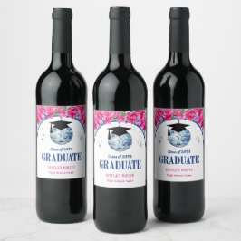 Etiqueta Para Botella De Vino Reina de Baile Bola de Disco Fiesta de Graduación