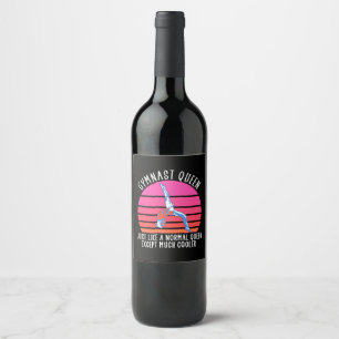 Etiqueta Para Botella De Vino Reina de gimnasia