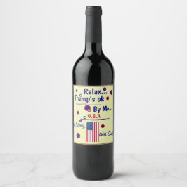 Etiqueta Para Botella De Vino Relájese con la etiqueta de vino OK with Me