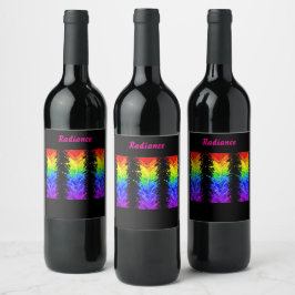 Etiqueta Para Botella De Vino “Resplandor” – Un patrón de orgullo abstracto