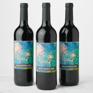 Etiqueta Para Botella De Vino Resumen de la etiqueta del vino de la pintura de l