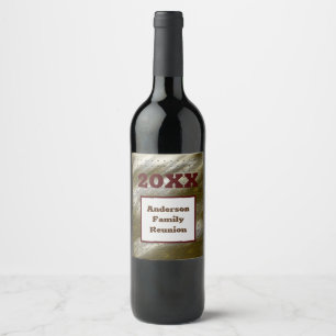 Etiqueta Para Botella De Vino Resumen Keepsake de la banda de silencio de oro de