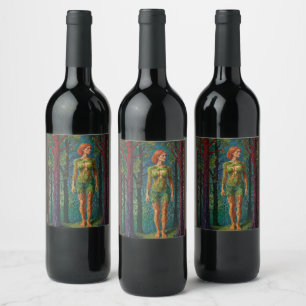 Etiqueta Para Botella De Vino “Retrato de Viridra” - Venas del Dosel   