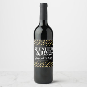 Etiqueta Para Botella De Vino Reunida y se siente tan buena cita