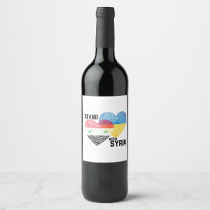 Etiqueta Para Botella De Vino Rezar por Siria