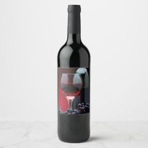 Etiqueta Para Botella De Vino Rojo