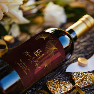 Etiqueta Para Botella De Vino Romance de la luna Gracias Borgoña ID881