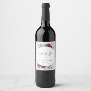Etiqueta Para Botella De Vino Romance floral