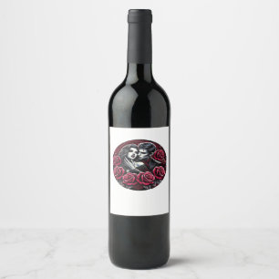 Etiqueta Para Botella De Vino Romance Gótico Vampírico – Hasta que la Muerte nos