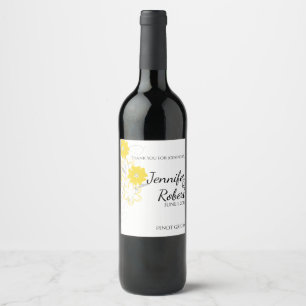 Etiqueta Para Botella De Vino Romance incipiente en etiqueta de vino Boda amaril