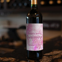 Rosa Moderno Glam Gleaming Starry Quinceañera