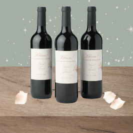 Etiqueta Para Botella De Vino Rosa Romántico