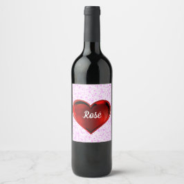 Etiqueta Para Botella De Vino Rosé Beverage Label Set