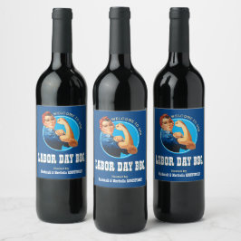 Etiqueta Para Botella De Vino Rosie Riveter LABOR DAY BBQ