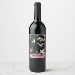 Etiqueta Para Botella De Vino Rostro en reposo, BHM,