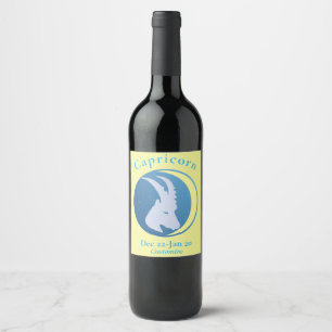 Etiqueta Para Botella De Vino Rótulo de Capricorn Thunder_Cove