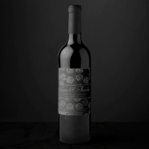 Etiqueta Para Botella De Vino RPG Dice   Fantasy Retro Tabletop PnP Gamer Person