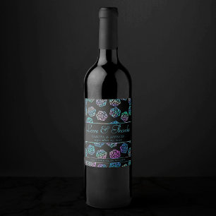 Etiqueta Para Botella De Vino RPG Dice   Holo Fantasy Tabletop PnP Gamer Persona