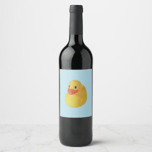 Etiqueta Para Botella De Vino Rubber Ducky
