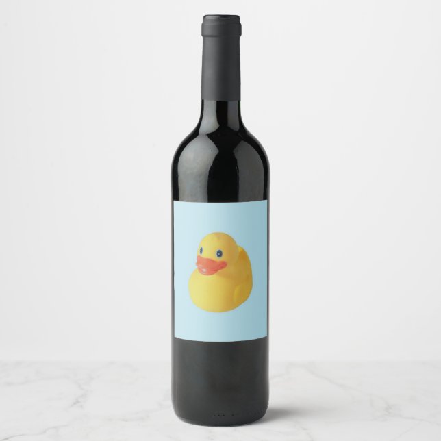 Etiqueta Para Botella De Vino Rubber Ducky (Anverso)