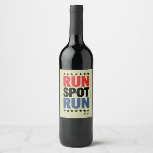 Etiqueta Para Botella De Vino Run Spot Run Trump 2024
