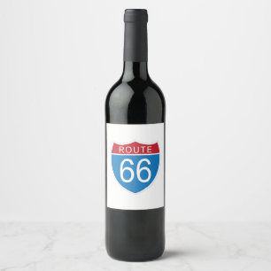 Etiqueta Para Botella De Vino Ruta 66