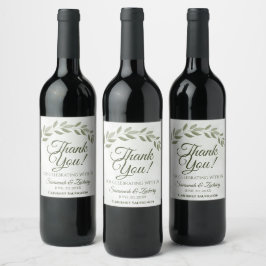 Etiqueta Para Botella De Vino Sage Green deja a un Boda ruso gracias