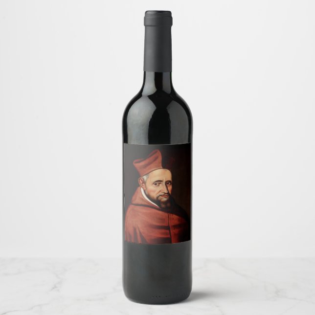 Etiqueta Para Botella De Vino Saint Robert Bellarmin (Anverso)