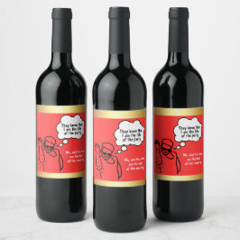 Etiqueta Para Botella De Vino Salt Bae Approved: Custom Wine Labels for Party Pe