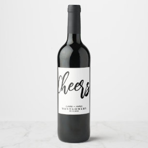 Etiqueta Para Botella De Vino Salud minimalista