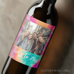 Etiqueta Para Botella De Vino Saludos al festival Verde azulado de fotos 70 de A