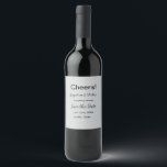 Etiqueta Para Botella De Vino Saludos guarda la fecha simple minimal moderno ele<br><div class="desc">diseño</div>