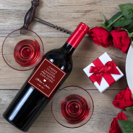 Etiqueta Para Botella De Vino Saludos Para Amar A La Risas Elegante Boda Borgoña