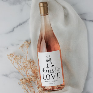 Etiqueta Para Botella De Vino Saludos para amar el favor de la boda