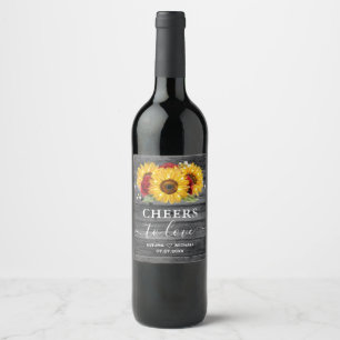 Etiqueta Para Botella De Vino Saludos para amar la plantilla de Boda Rosa Roja d