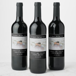 Etiqueta Para Botella De Vino Salva La Fecha Gay Dijo Sí Foto Personalizada