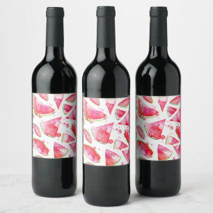 Etiqueta Para Botella De Vino sandía acuática 1