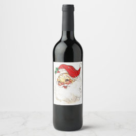 Etiqueta Para Botella De Vino Santa Claus