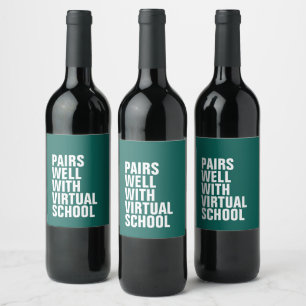 Etiqueta Para Botella De Vino Se contrae bien con la etiqueta de vino divertida 