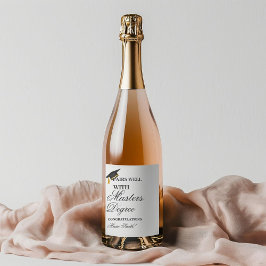 Etiqueta Para Botella De Vino Se relaciona bien con una fiesta de graduación de