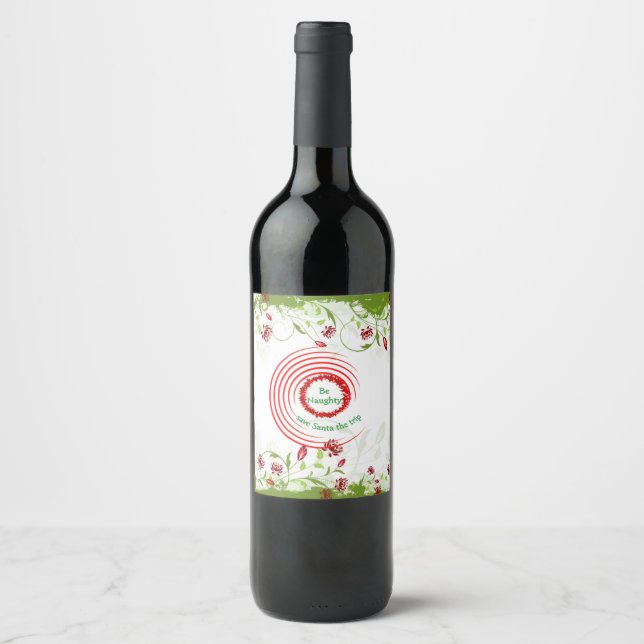 Etiqueta Para Botella De Vino Sé travieso #2 (Anverso)