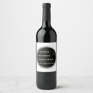 Etiqueta Para Botella De Vino "Sea" verso fuerte y valeroso de la biblia de
