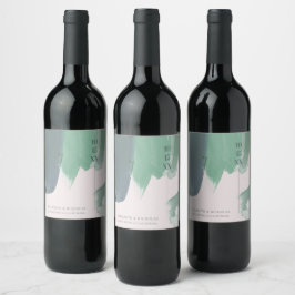 Etiqueta Para Botella De Vino Seaside Ocean Glass | Etiqueta de vino de boda con