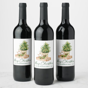 Etiqueta Para Botella De Vino Secuencia de comandos de tinta de caligrafía de