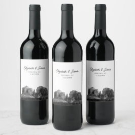 Etiqueta Para Botella De Vino Sedona Wedding Favor Arizona Personalizado