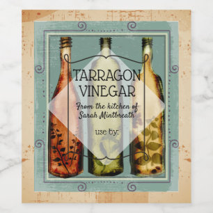 Etiqueta Para Botella De Vino Sello de enlatado casero de vinagre de aceite de o