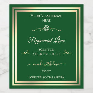 Etiqueta Para Botella De Vino Sello de producto verde forestal Rosa de vintage d