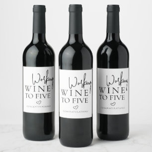Etiqueta Para Botella De Vino Sello de vino de regalo de retiro elegante