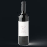 Etiqueta Para Botella De Vino Sello de vino Rosa Boda elegante y elegante<br><div class="desc">Este sencillo y elegante sello de boda dorado subió es perfecto para su minimalista y clásico boda de oro. El diseño presenta una moda minimalista clásica de color dorado contemporáneo y una delicada caligrafía formal romántica. Es excelente para bodas de lujo en primavera, verano, otoño o invierno. ¡Manténgalo como está,...</div>