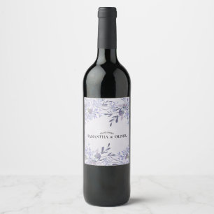 Etiqueta Para Botella De Vino Sello elegante de botellas de Boda floral